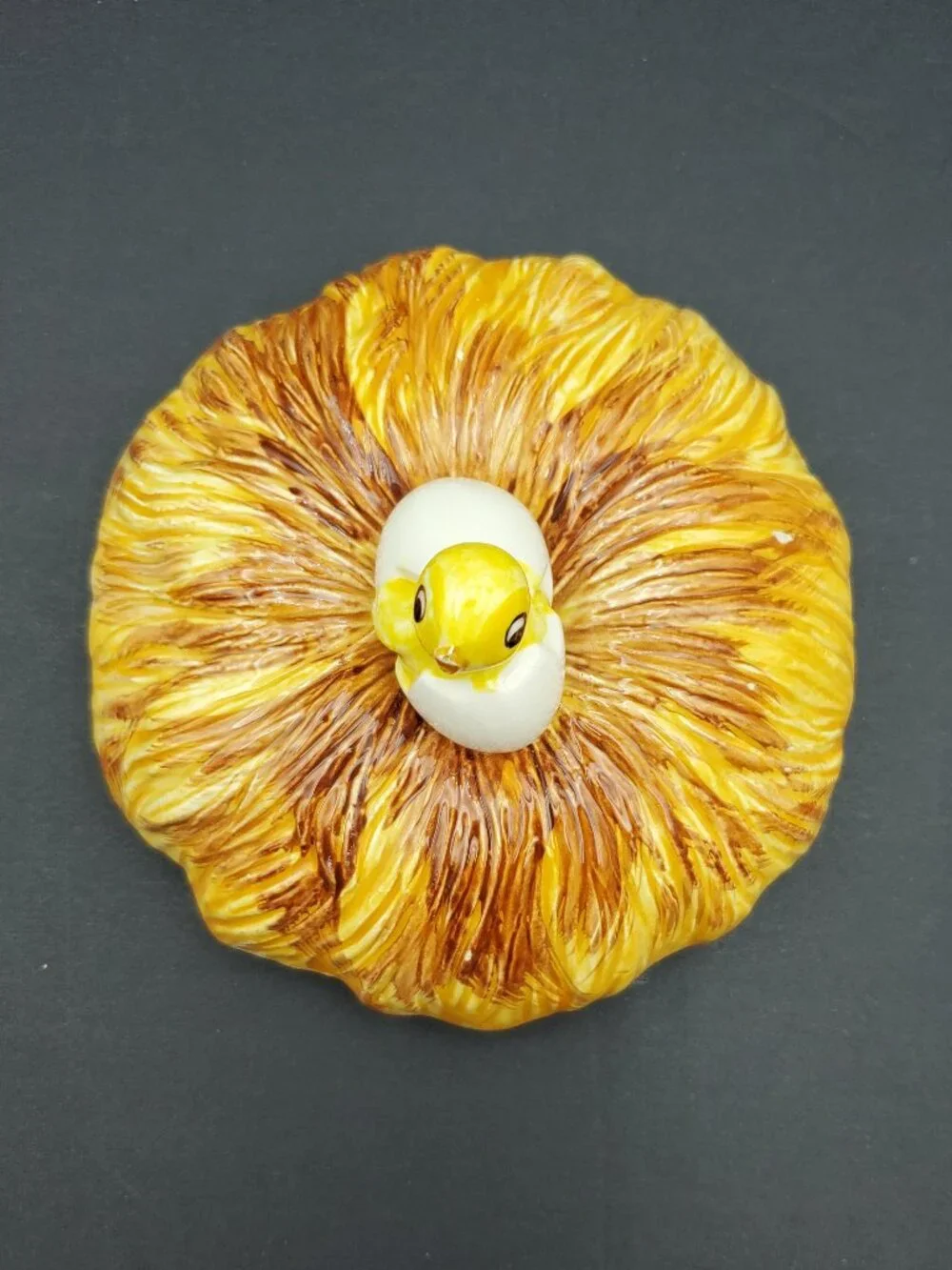 Sears Chicken Little Canister Hen on Nest Chicks Hatching Storage Jar